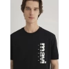 Mavi 0611745 0 Yaka Erkek Tshirt - Siyah