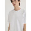 Mavi 0611807 0 Yaka Erkek Tshirt - Beyaz