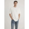 Mavi 0612227 0 Yaka Erkek Tshirt - Krem