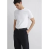 Mavi 0612324 0 Yaka Erkek Tshirt - Beyaz