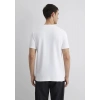 Mavi 0612324 0 Yaka Erkek Tshirt - Beyaz