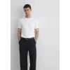 Mavi 0612324 0 Yaka Erkek Tshirt - Beyaz