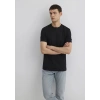 Mavi 0612324 0 Yaka Erkek Tshirt - Siyah
