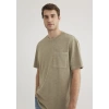 Mavi 0612402 0 Yaka Erkek Tshirt - Yesil
