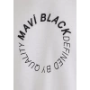 Mavi 0612406 0 Yaka Erkek Tshirt - Beyaz