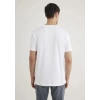 Mavi 0612406 0 Yaka Erkek Tshirt - Beyaz