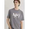 Mavi 0612461 0 Yaka Ekrek Tshirt - Gri