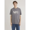 Mavi 0612461 0 Yaka Ekrek Tshirt - Gri