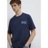 Mavi 0612468 0 Yaka Ekrek Tshirt - Lacivert