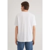 Mavi 0612468 0 Yaka Erkek Tshirt - Beyaz