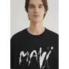 Mavi 0612469 0 Yaka Erkek Tshirt - Siyah