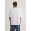 Mavi 0612524 0 Yaka Erkek Tshirt - Beyaz