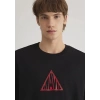 Mavi 0612524 0 Yaka Erkek Tshirt - Siyah
