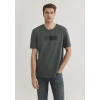 Mavi 0612528 0 Yaka Erkek Tshirt - Yesil