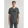 Mavi 0612528 0 Yaka Erkek Tshirt - Yesil