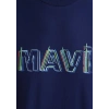 Mavi 0612587 0 Yaka Erkek Tshirt - Lacivert