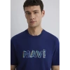Mavi 0612587 0 Yaka Erkek Tshirt - Lacivert