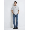 Mavi 0613135 0 Yaka Erkek Tshirt - Gri