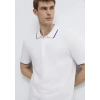Mavi 0613272 Yakali Erkek Tshirt - Beyaz