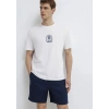 Mavi 0613283 0 Yaka Erkek Tshirt - Beyaz