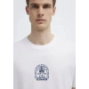 Mavi 0613283 0 Yaka Erkek Tshirt - Beyaz