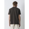 Mavi 0613311 Yakali Erkek Tshirt - Kahverengi