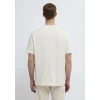 Mavi 0613320 0 Yaka Erkek Tshirt - Ekru