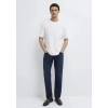 Mavi 0613339 0 Yaka Erkek Tshirt - Beyaz