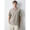 Mavi 0613341 Yakali Erkek Tshirt - Toprak