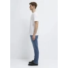 Mavi 0613364 0 Yaka Erkek Tshirt - Beyaz