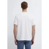 Mavi 0613364 0 Yaka Erkek Tshirt - Beyaz