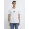 Mavi 0613364 0 Yaka Erkek Tshirt - Beyaz