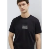 Mavi 0613364 0 Yaka Erkek Tshirt - Siyah