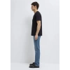 Mavi 0613364 0 Yaka Erkek Tshirt - Siyah