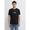Mavi 0613364 0 Yaka Erkek Tshirt - Siyah