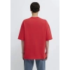 Mavi 0613376 0 Yaka Erkek Tshirt - Kirmizi