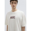MAVI 0613578 0 YAKA ERKEK TSHIRT - EKRU