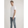 Mavi 061747 0 Yaka Erkek Tshirt - Beyaz