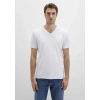 Mavi 061748 V Yaka Erkek Basic Tshirt - Beyaz