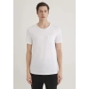 Mavi 062772 0 Yaka Erkek Tshirt - Beyaz