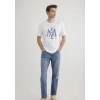 Mavi 065109 0 Yaka Erkek Tshirt - Beyaz