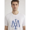 Mavi 065109 0 Yaka Erkek Tshirt - Beyaz
