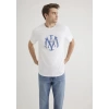 Mavi 065109 0 Yaka Erkek Tshirt - Beyaz