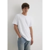Mavi 066483 0 Yaka Erkek Tshirt - Beyaz