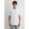 Mavi 066483 0 Yaka Erkek Tshirt - Beyaz