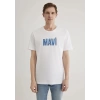 Mavi 066842 0 Yaka Erkek Tshirt - Beyaz
