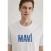 Mavi 066842 0 Yaka Erkek Tshirt - Beyaz