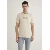 Mavi 066846 0 Yaka Erkek Tshirt - Bej
