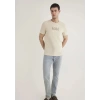 Mavi 066846 0 Yaka Erkek Tshirt - Bej
