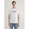 Mavi 067114 0 Yaka Erkek Tshirt - Beyaz